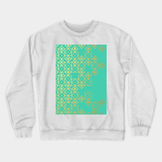 geometric mint Crewneck Sweatshirt by CatCoq